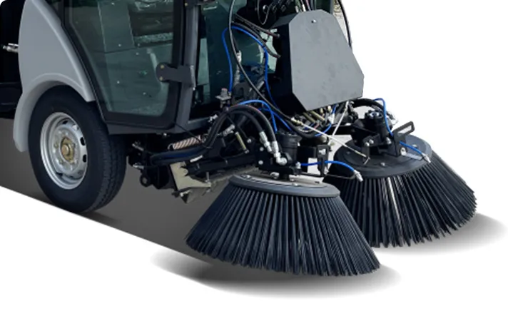 双刷清扫系统清扫作业