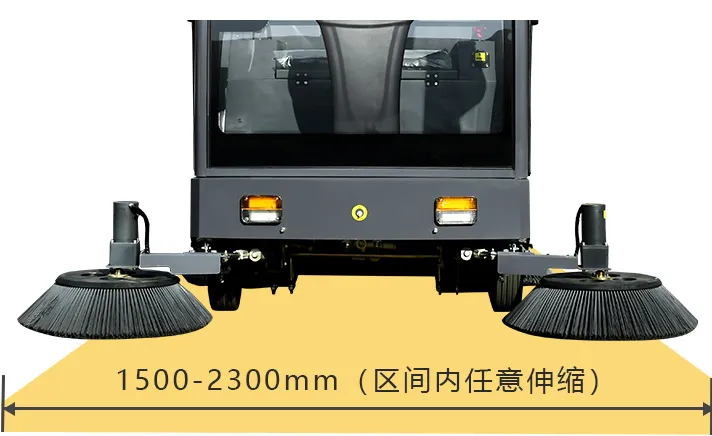 可伸缩边刷调节清扫宽度